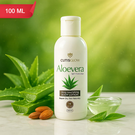EyeletAloe Vera Deep Nourishing Body Lotion – Light Moisturizer for Hydrated & Soft Skin, Daily Skin Care with 24-Hour Moisturization (100ml)