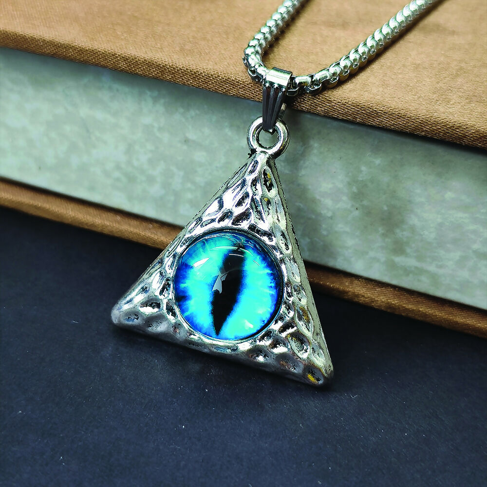Illuminati Horus Demon Blue Chain Pendant