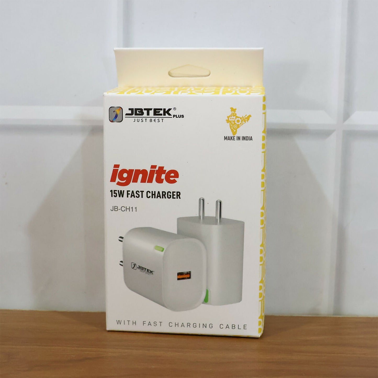 USB Fast 15W Charging Adapter with USB to Type C Cable for Smartphones