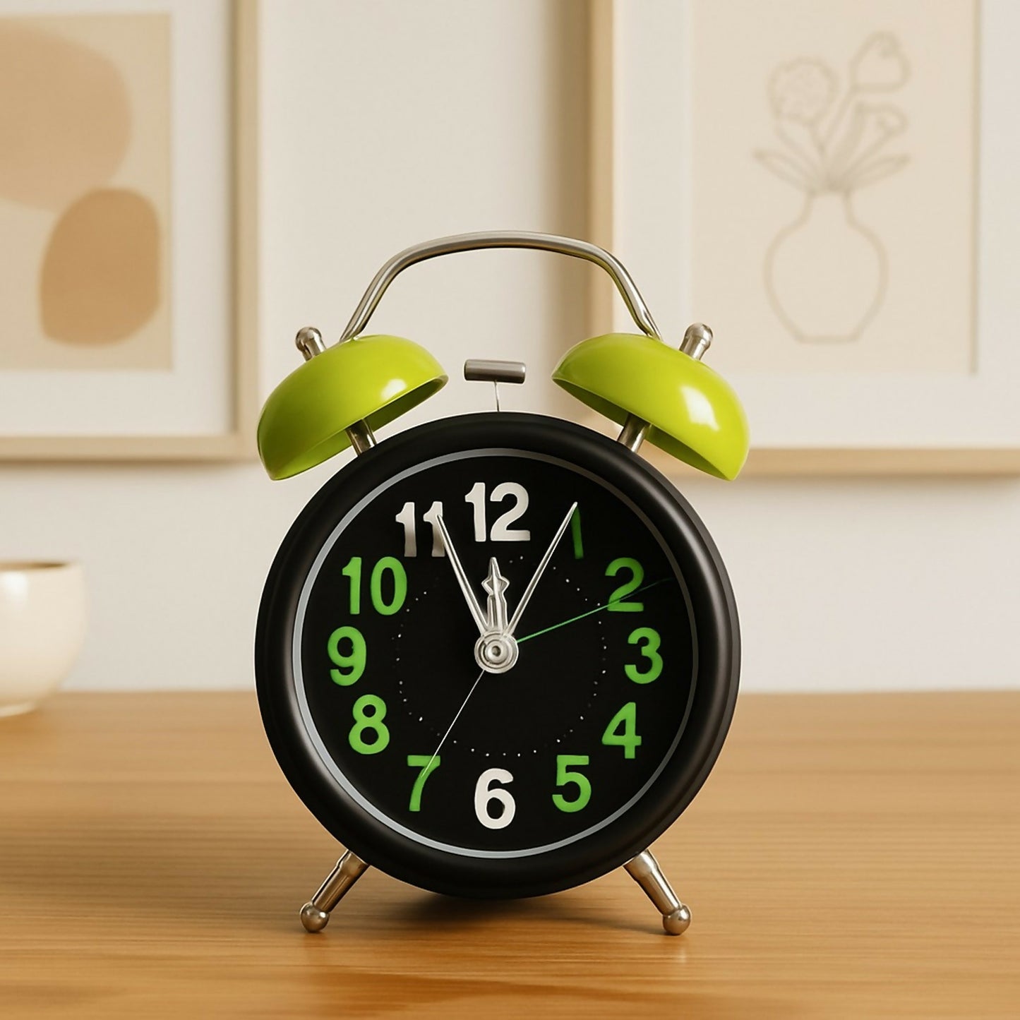 Vintage Twin Bell Alarm Clock for Bedroom & Desk – Loud Ring, Classic Design