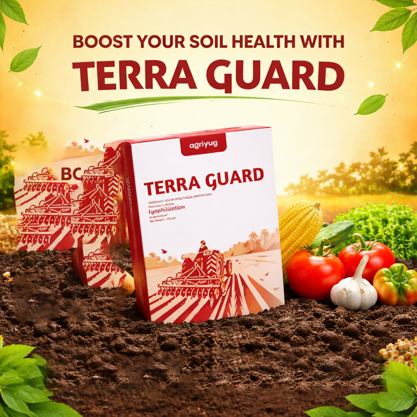Close-up image of soil and roots showing pest protection with Terra Guard