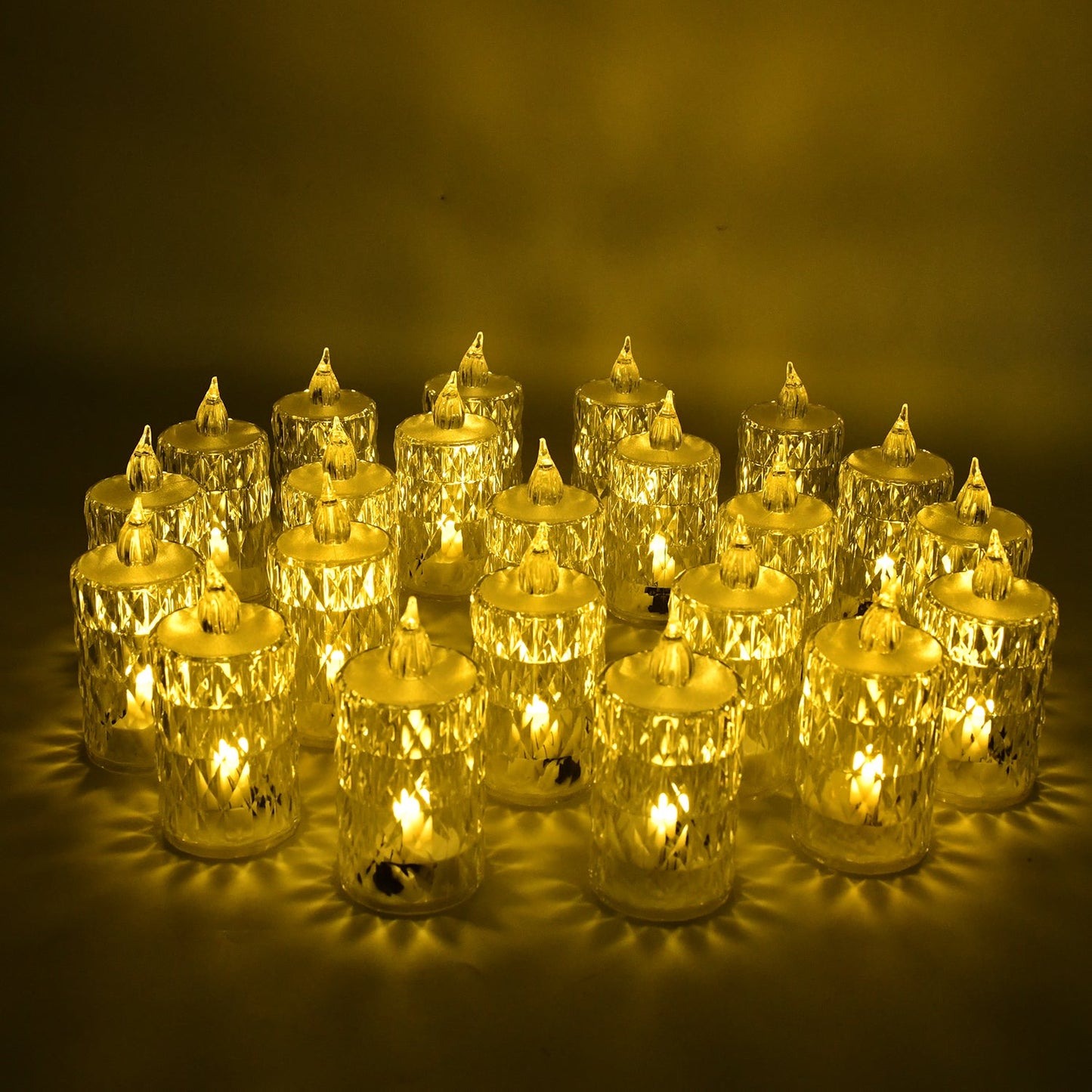 Flameless and Smokeless Decorative Candles LED Tea Light, Diwali (24 Pcs Set)