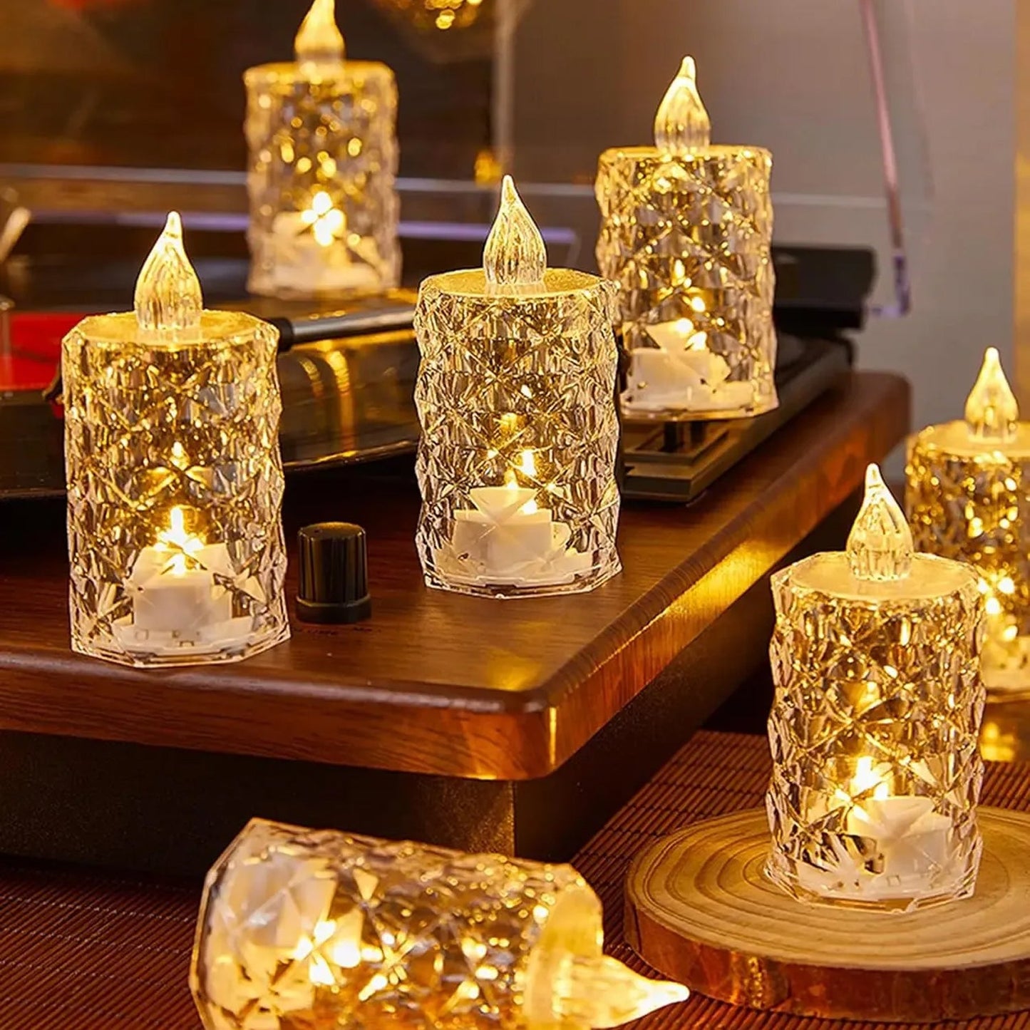 Flameless and Smokeless Decorative Candles LED Tea Light, Diwali (24 Pcs Set)