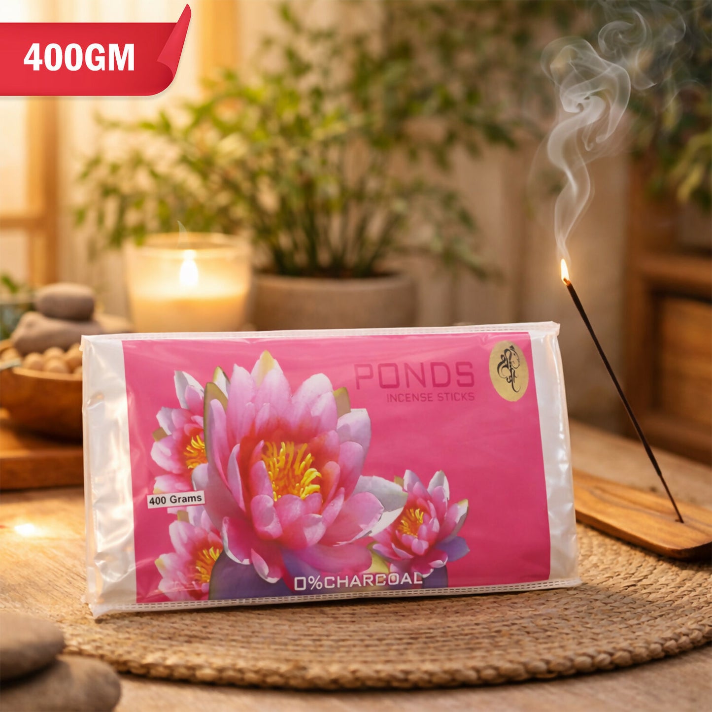 PONDS Incense Sticks Charcoal-Free Fragrance Agarbatti Pack for Home Temple Meditation Prayer Aromatic Dhoop Sticks
