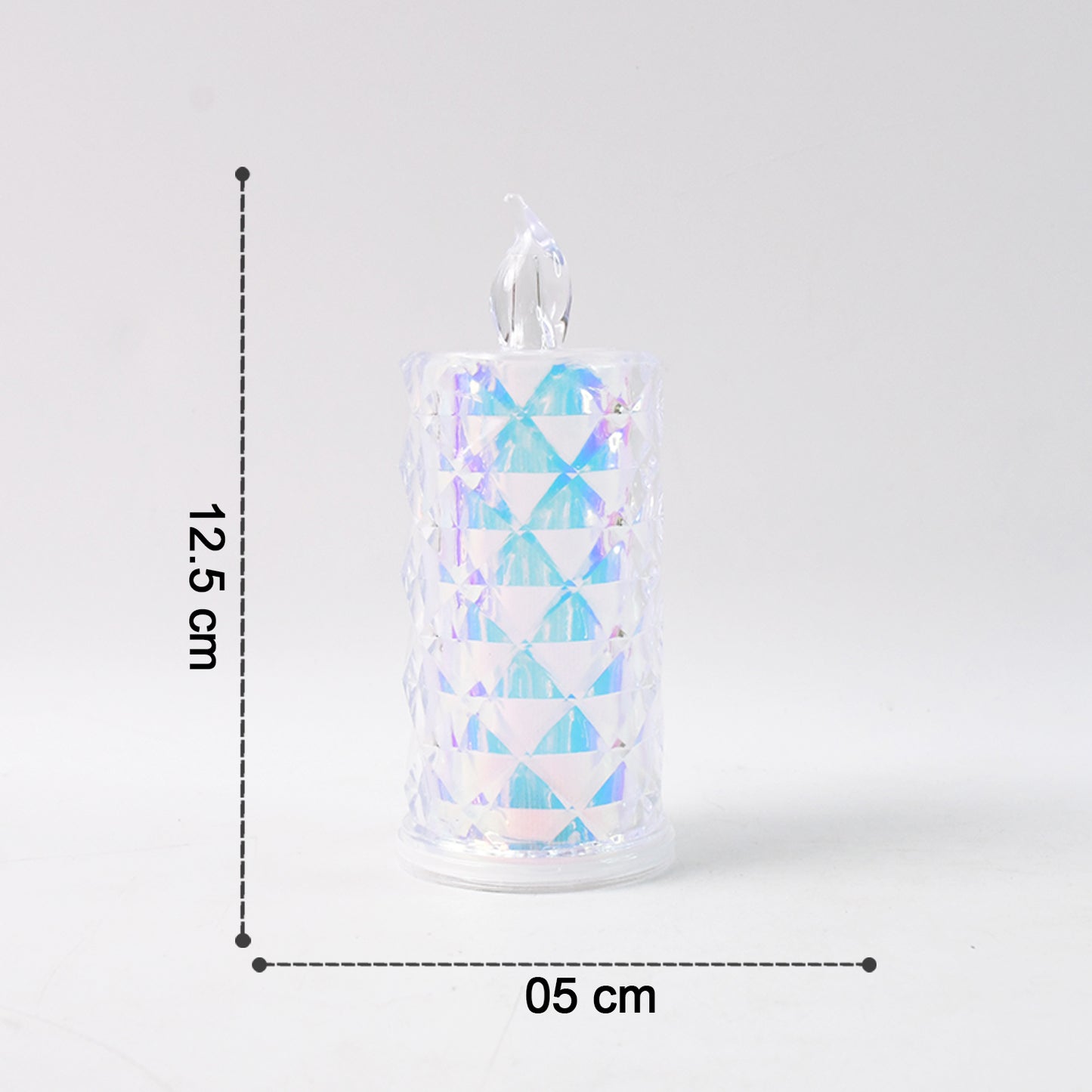 Decorative LED Candle Lights with Holographic Finish (2 Pc / Set)