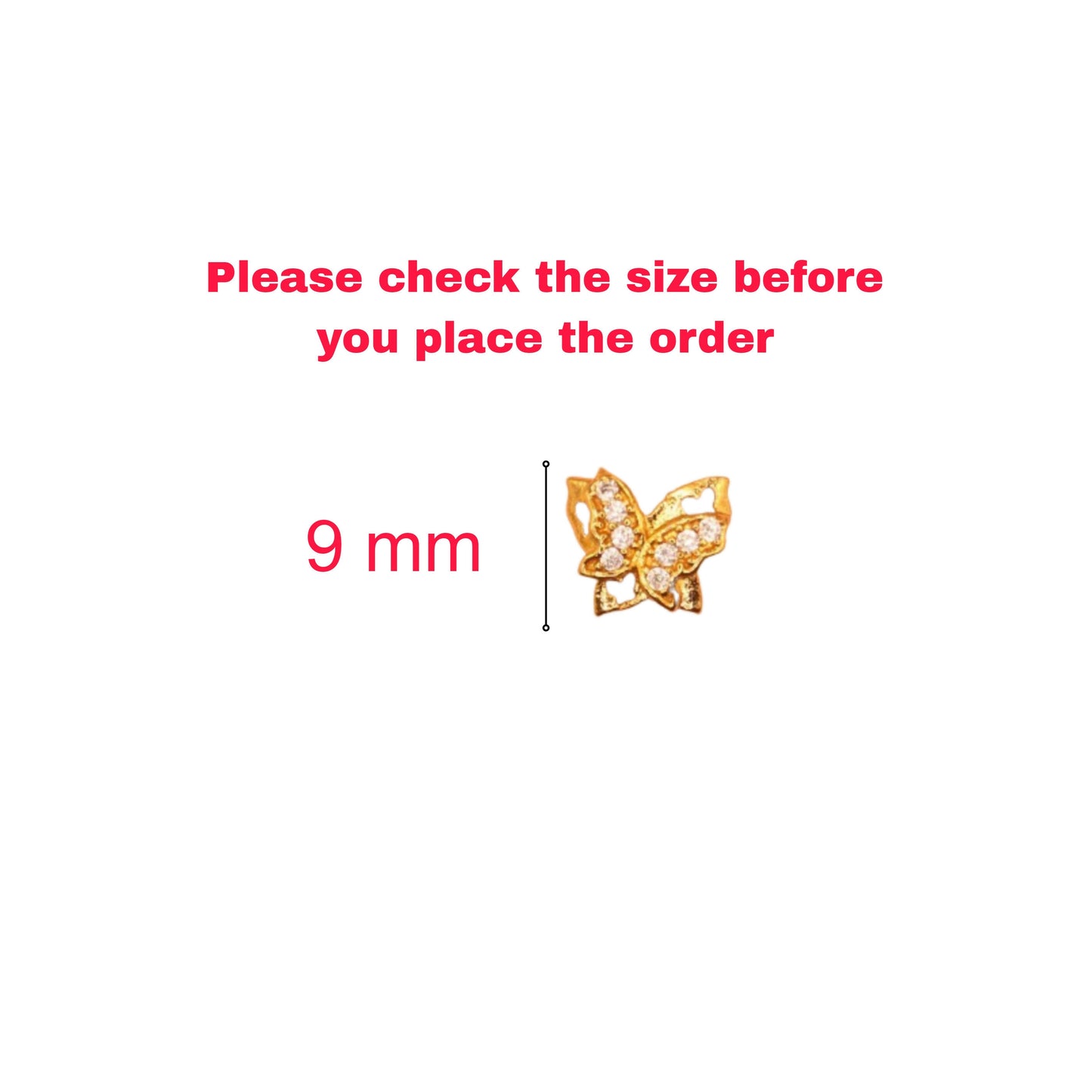 Gold & Diamond-Accented Butterfly Stud Earrings for women & girls