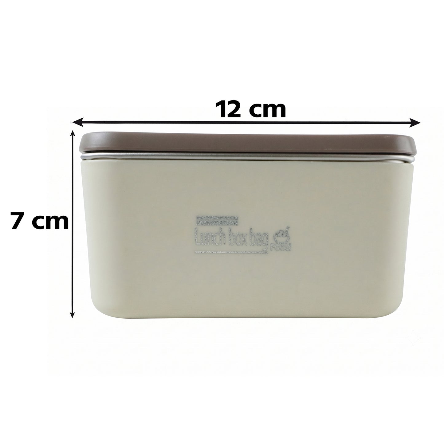Side view of the insulated lunch set showing compartments and handle