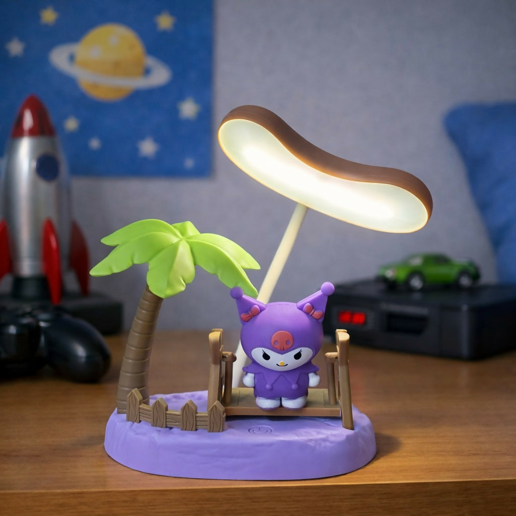 Cute Swing Character LED Desk Lamp for Kids Room, Bedside & Study Table