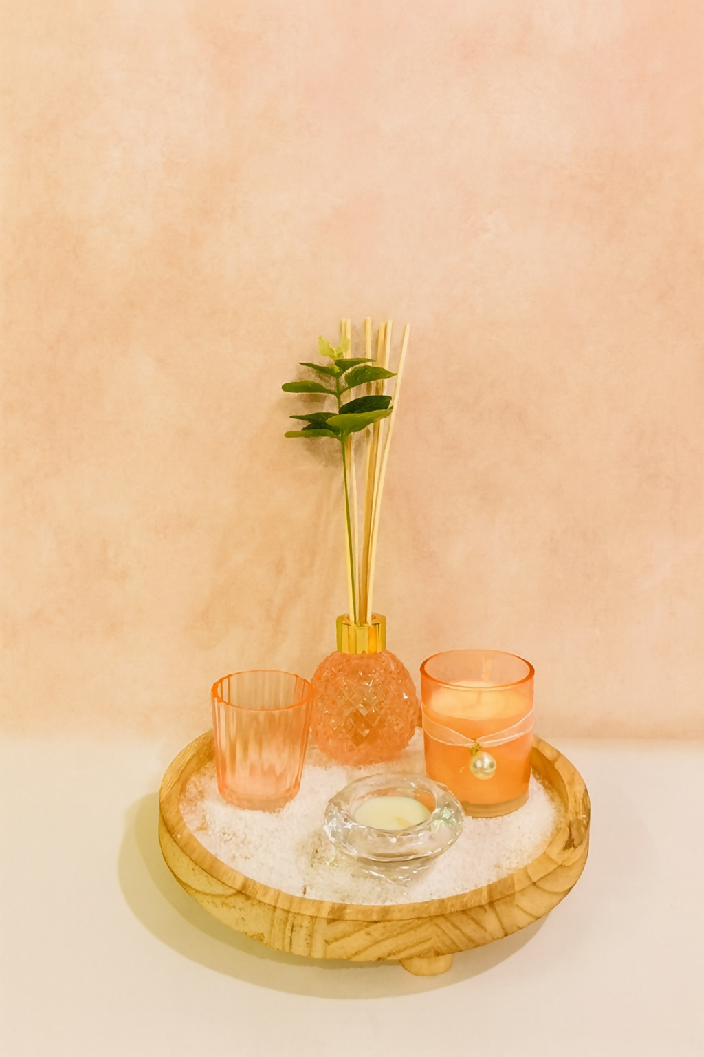 Home Campfir Secret Garden Aroma Set – Luxury Fragrance Gift Combo with Scented Candles, Reed Diffuser, Decorative Tray & Glass Holders for Living Room, Bedroom, Spa & Office Décor