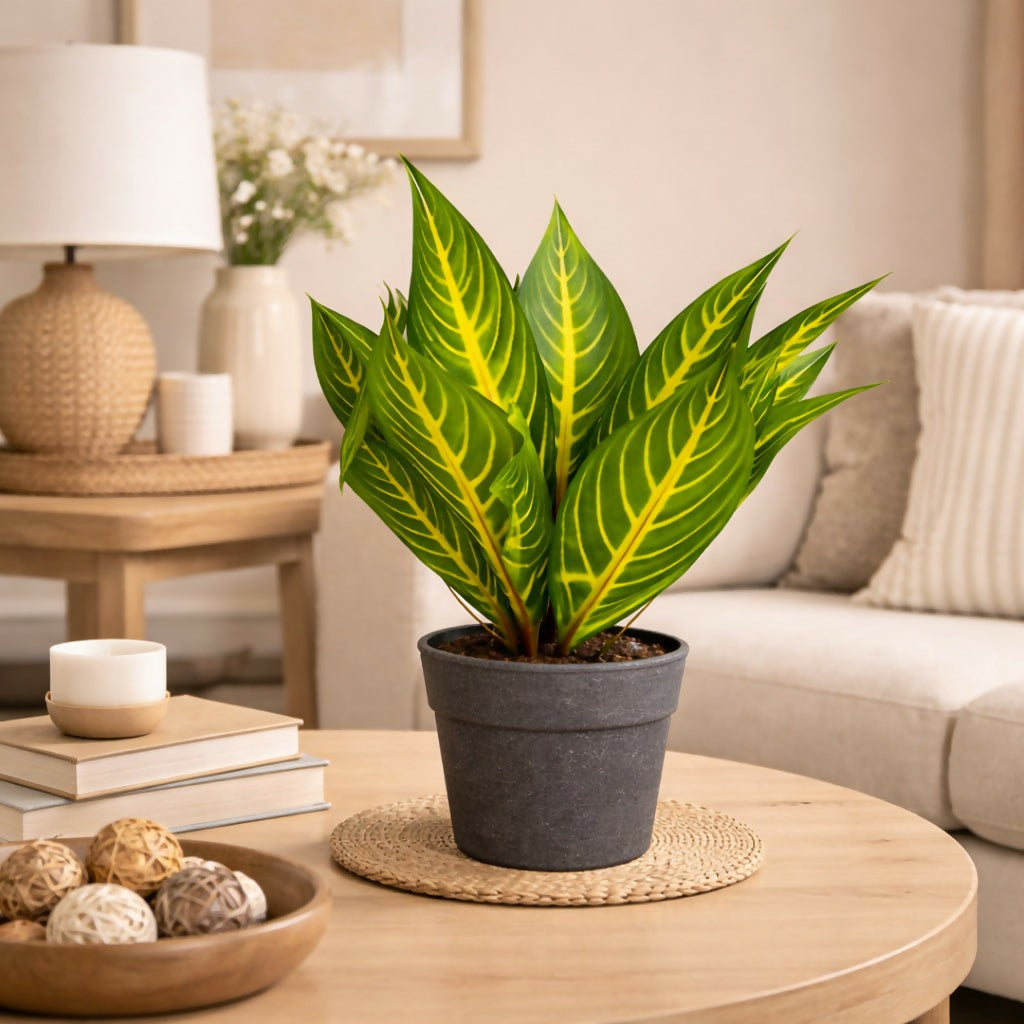 Artificial Decorative Tabletop Plant with Pot for Home & Office Décor