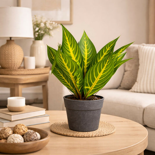 Artificial Decorative Tabletop Plant with Pot for Home & Office Décor