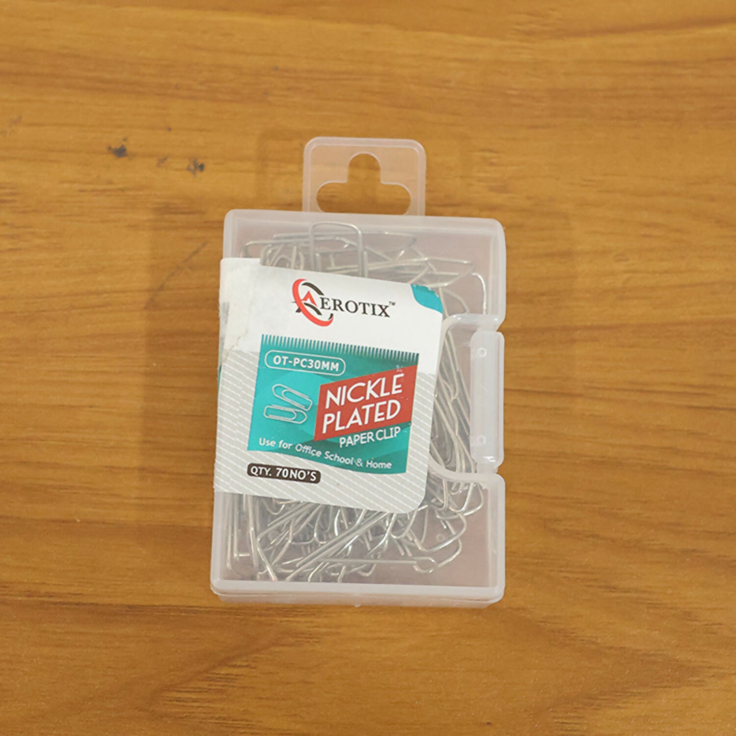 Nickel Plated Paper Clips Strong Metal Wire Clips for Office, School and Home Use (70 Pcs)