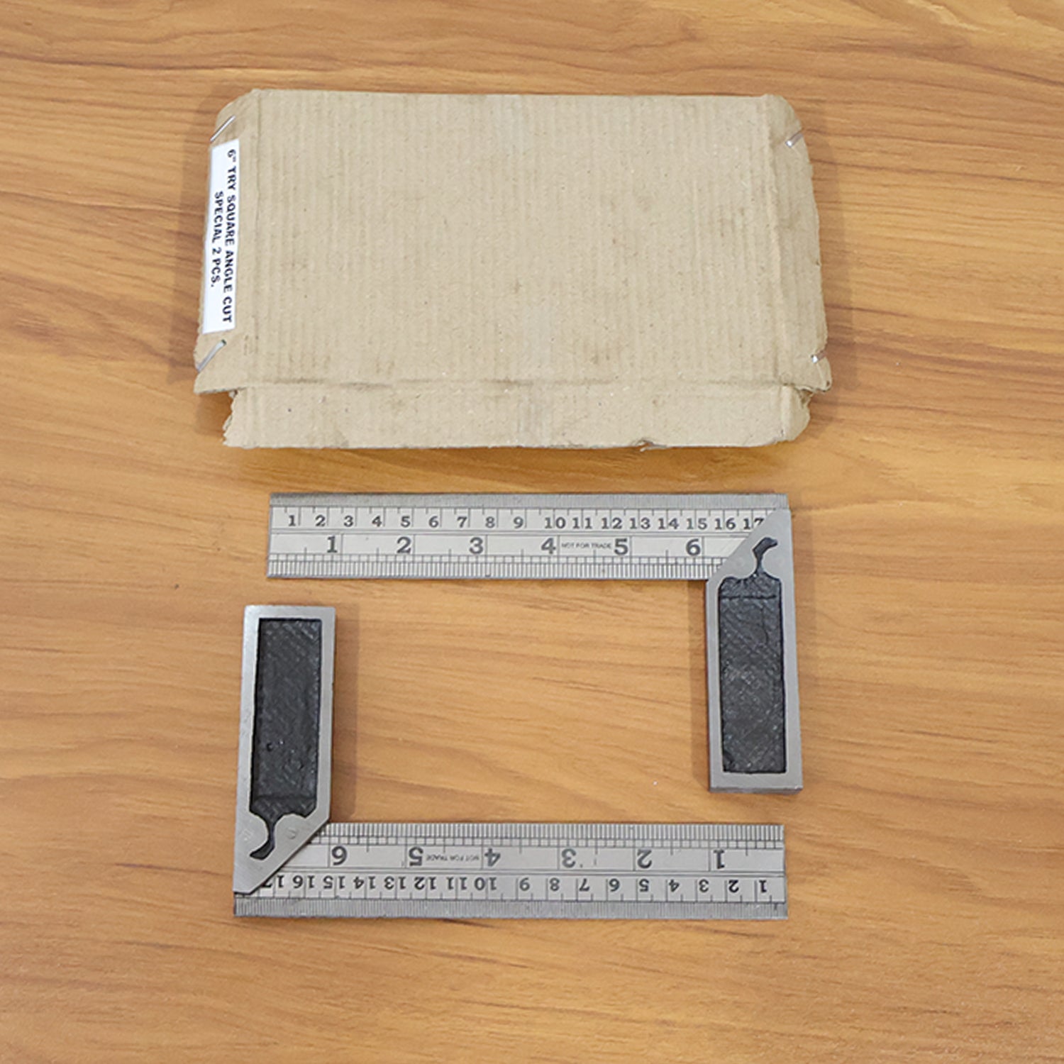 Heavy-Duty Metal Try Square Ruler Set (2 Pc)