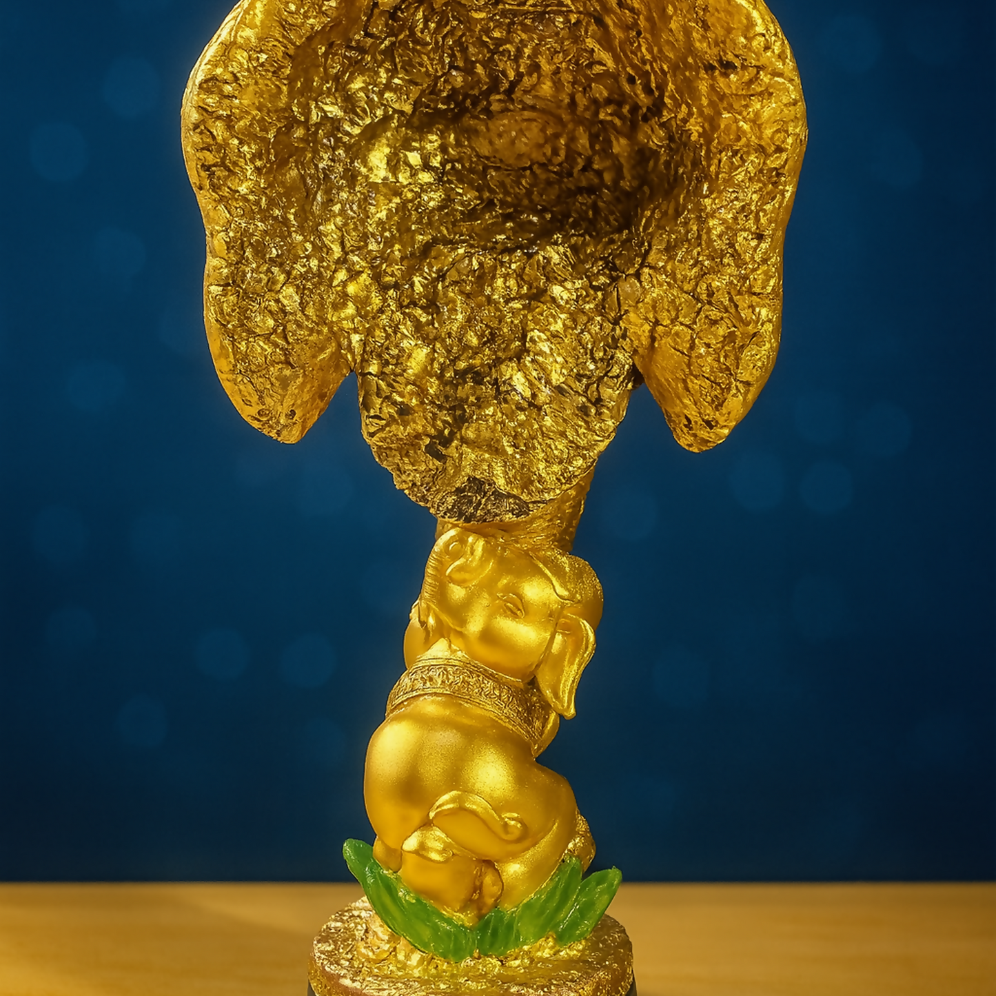 Premium Golden Elephant Mother & Baby Showpiece for Home Decor | Resin Decorative Animal Statue for Living Room, Office Table, Gift for Housewarming, Birthday, Anniversary & Festive Decoration | Good Luck Vastu Figurine