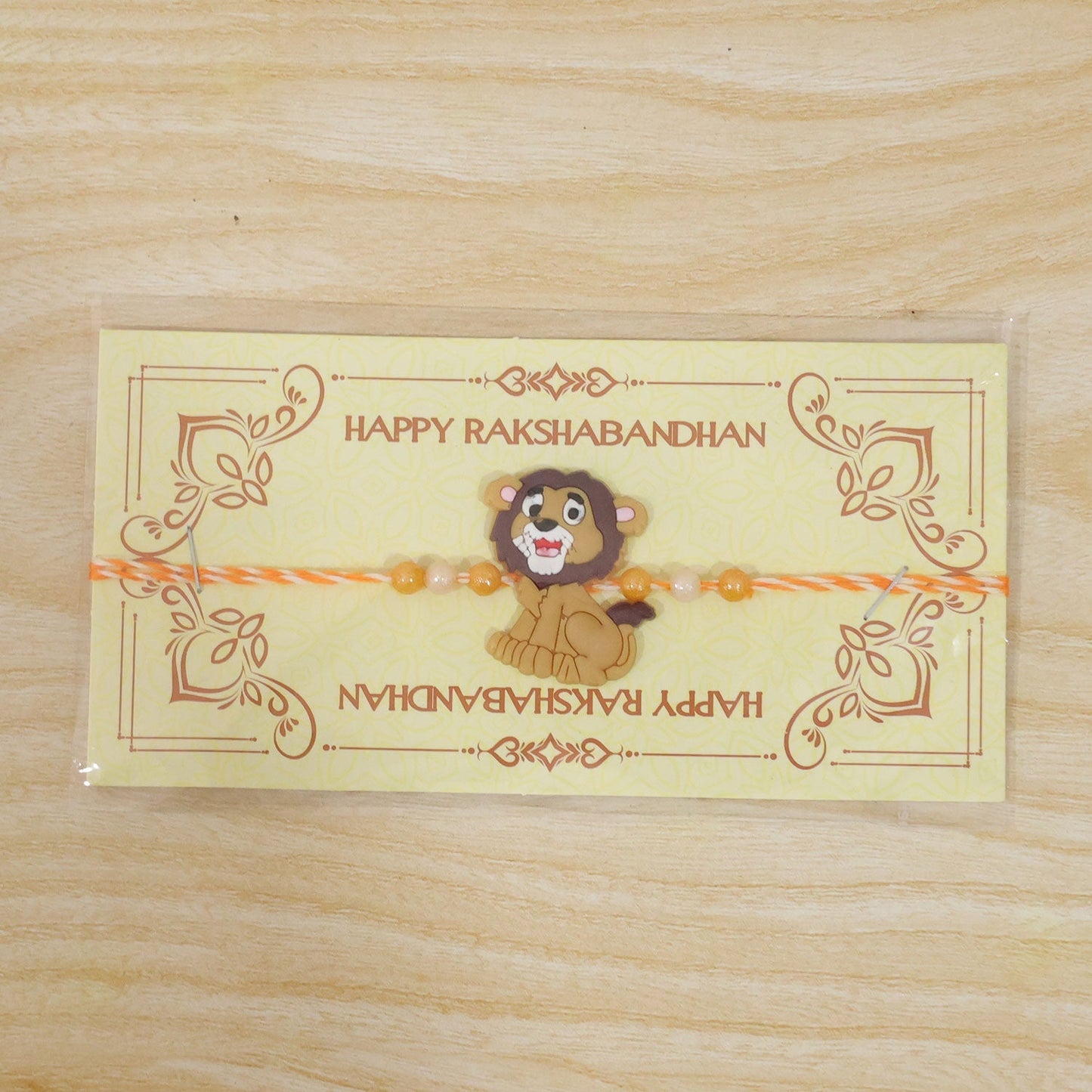 Lion Character Kids Beaded Rakhi for Brothers (5pcs)