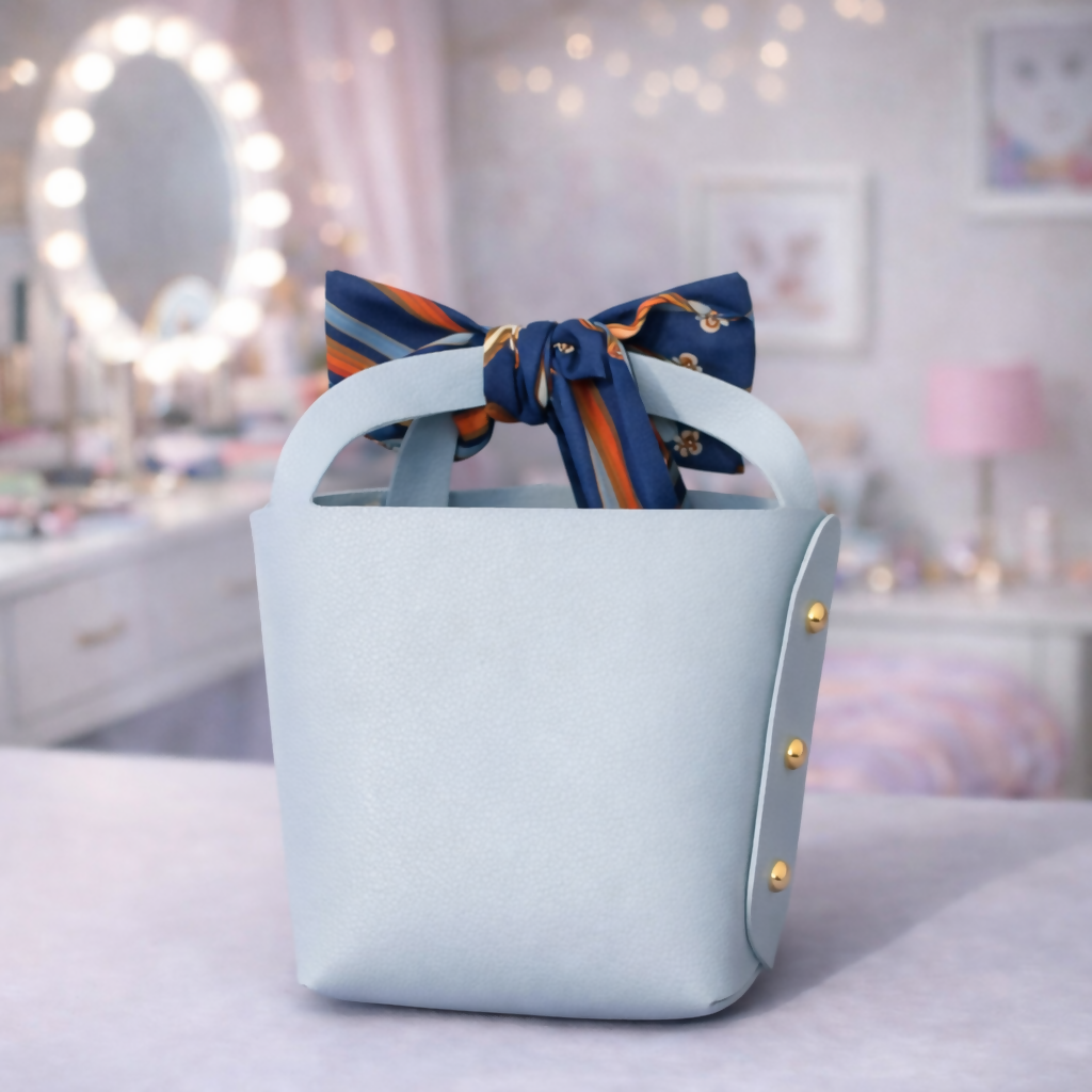 Blue Mini Handbag for Girls & Women | Cute Bow Design | Casual & Party Use