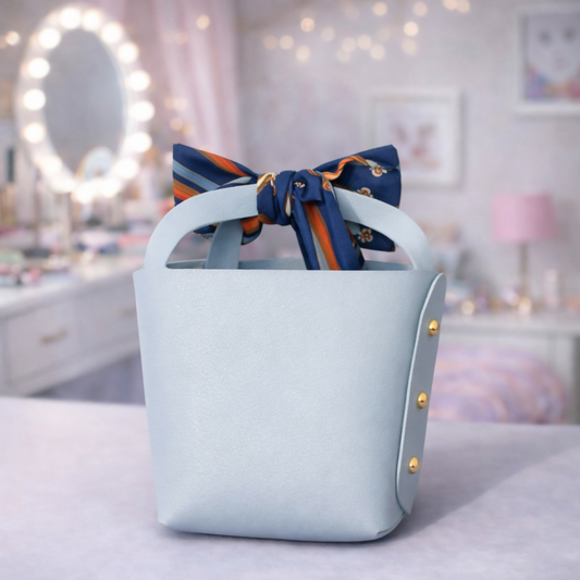 Blue Mini Handbag for Girls & Women | Cute Bow Design | Casual & Party Use