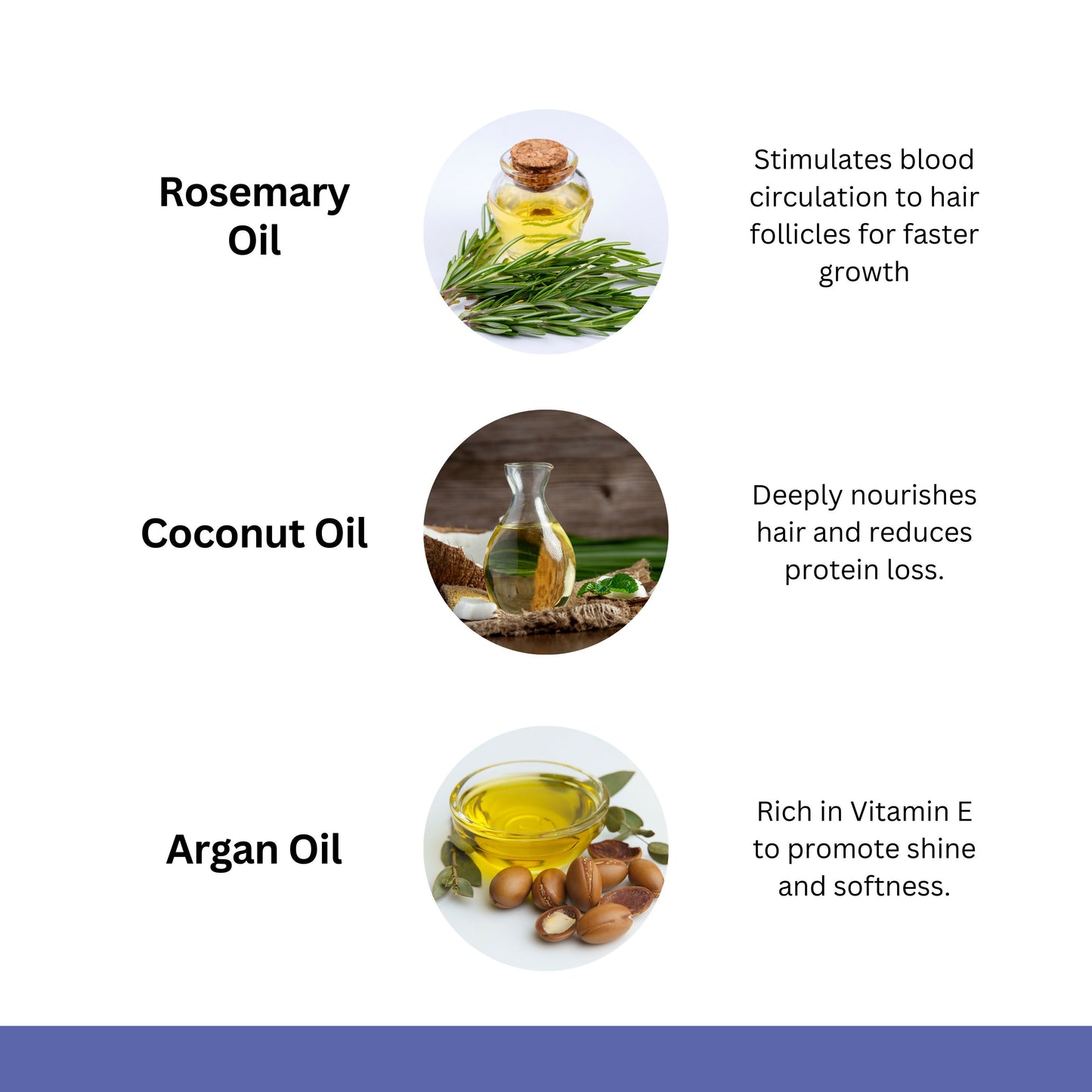 Herbal hair oil with natural oils for hair care in a styled bottle