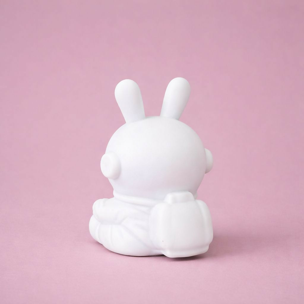 Golden Cute Bunny Astronaut LED Night Lamp with Star for Kids Room Decor