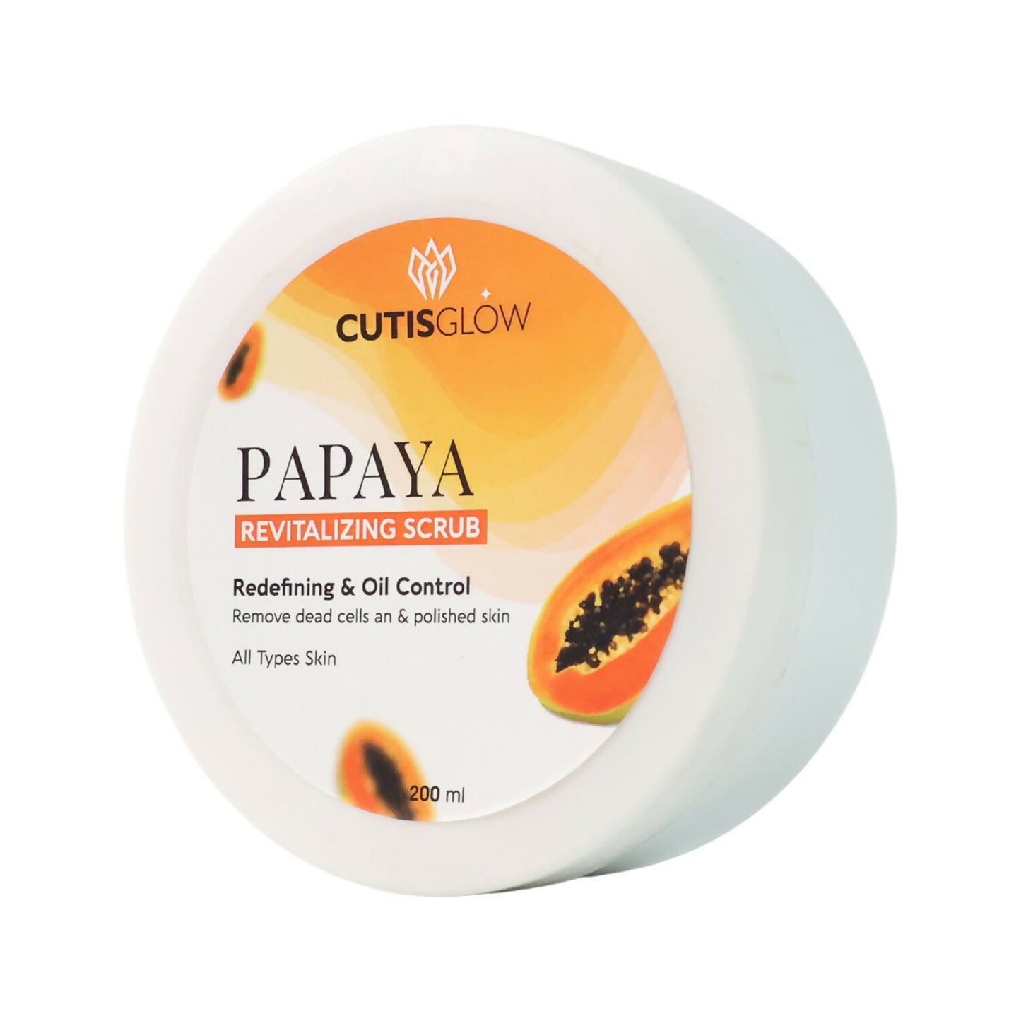 Eyelet Papaya Revitalizing Scrub – Exfoliating Face & Body Scrub for Oil Control, Dead Skin Cell Removal & Polished Skin (200ml)