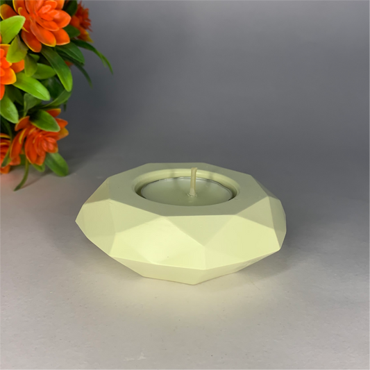 Diamond Diya ivory tealight candle Elegant Home Decor Handmade