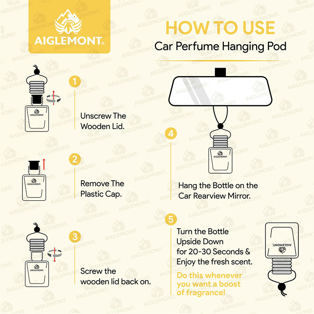 Aiglemont Imperial Car Perfume Hanging Pod 10ml | Long-Lasting Car Air Freshener | Premium Car Interior Accessory