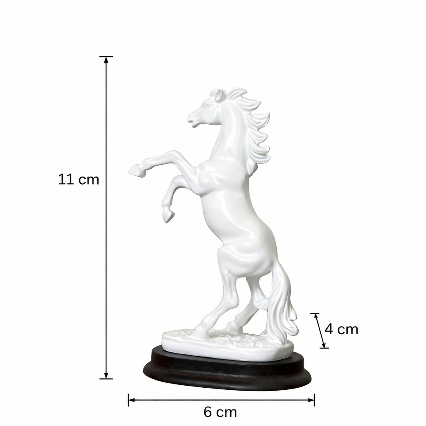 White Horse poly-resin Showpiece Statue for Home & Office Décor