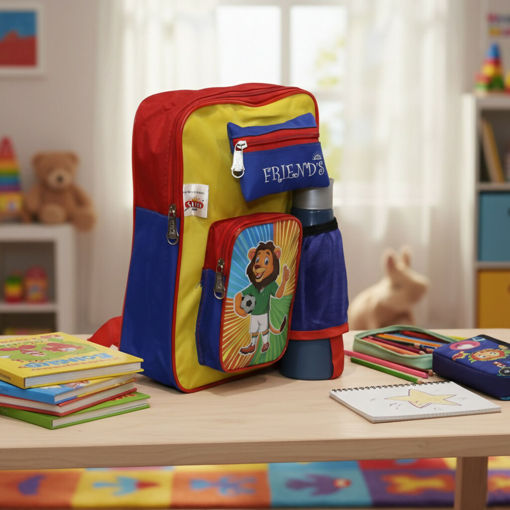 Durable Kids School Backpack Set Multicolor- Fun Design for Elementary Students