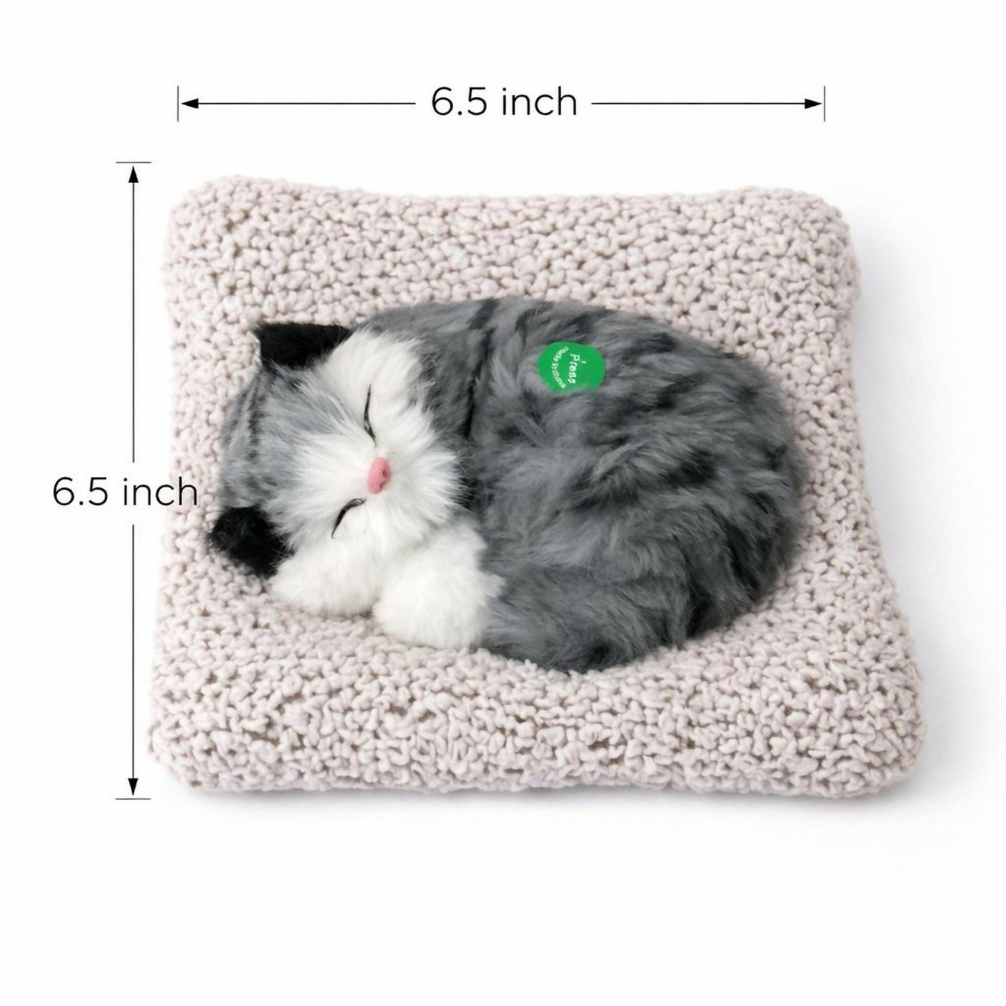 Sleeping Cat Showpiece for Home & Car Dashboard Decor | Soft Fur Look