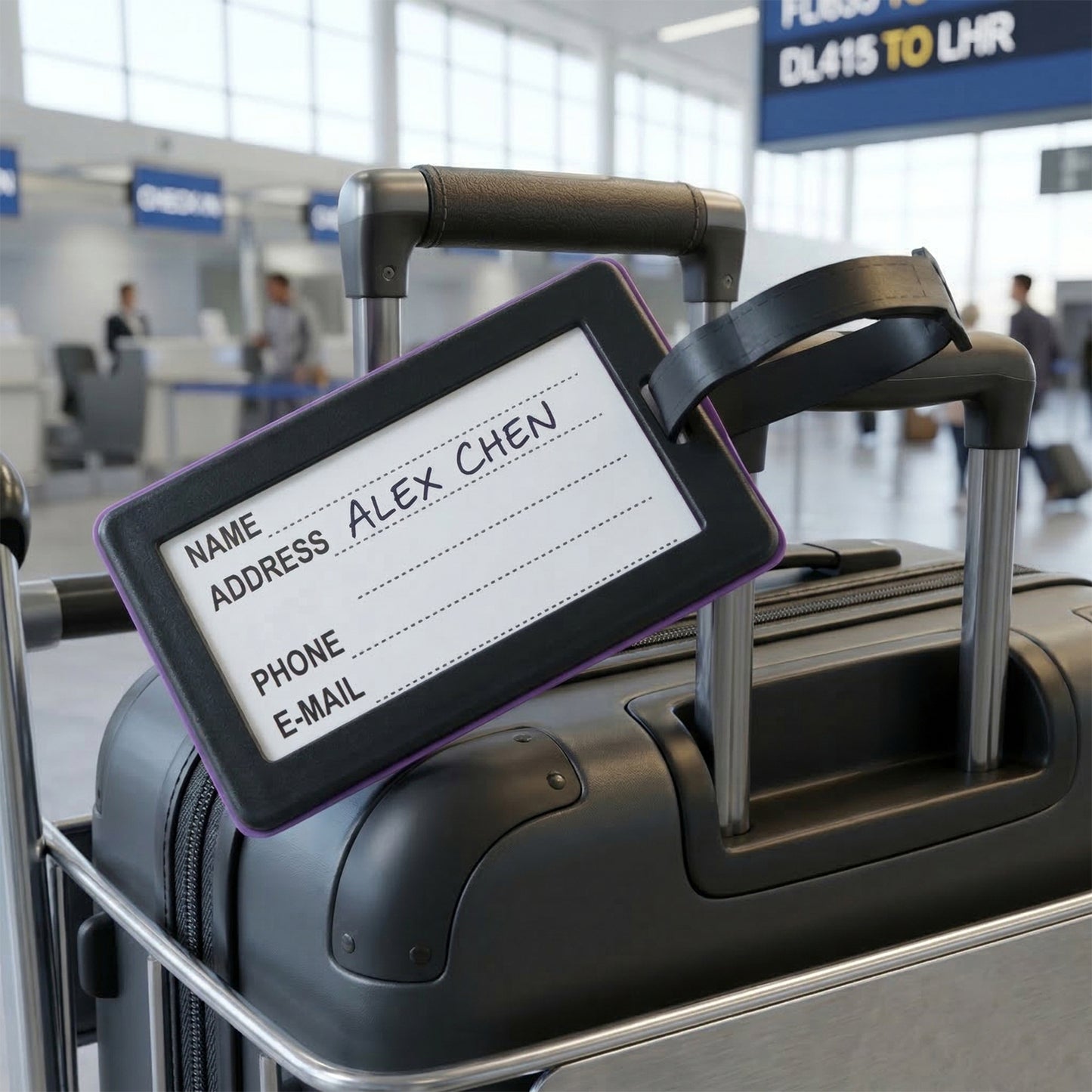 bold luggage identification tag