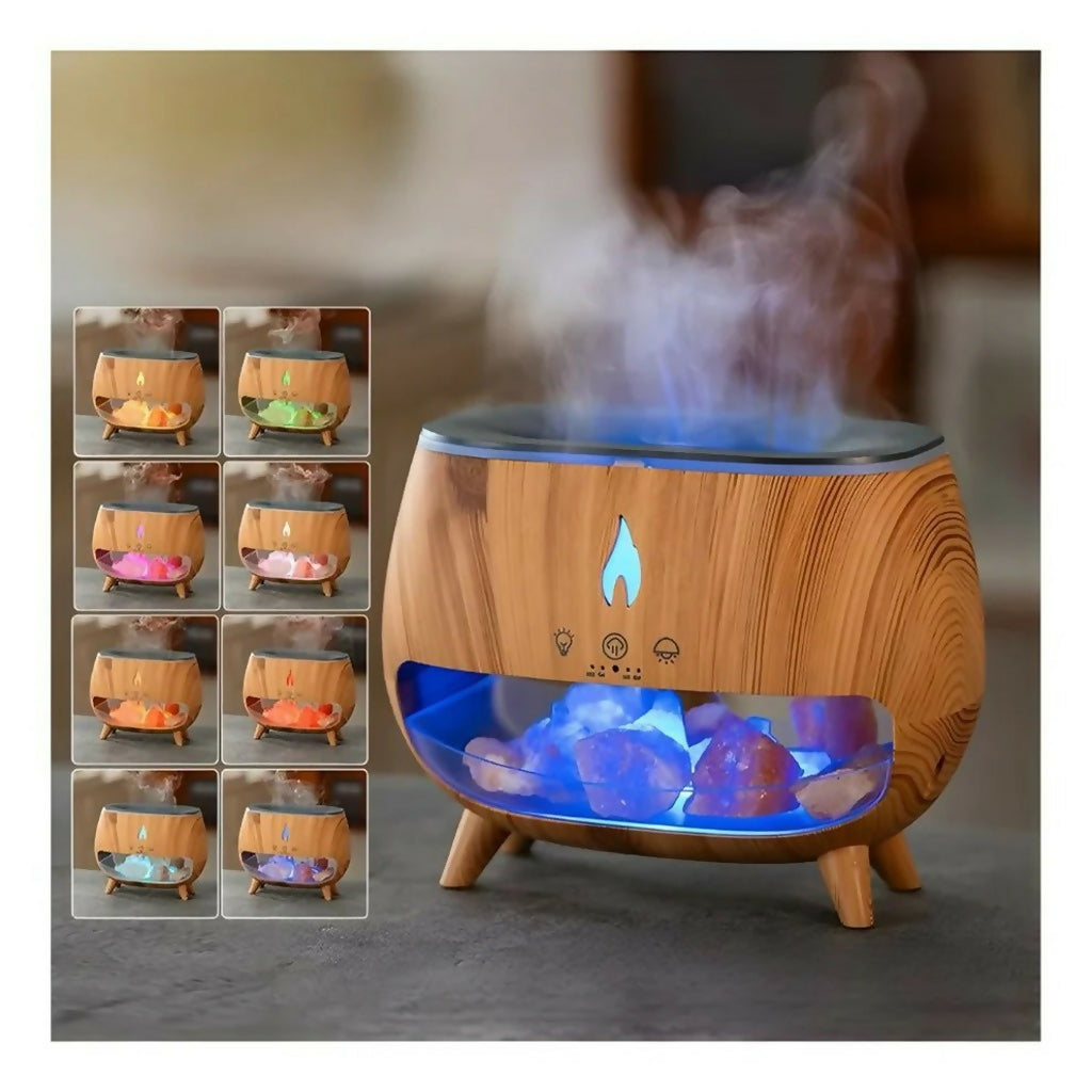 Flame Effect Aroma Diffuser with LED Light & Remote Control