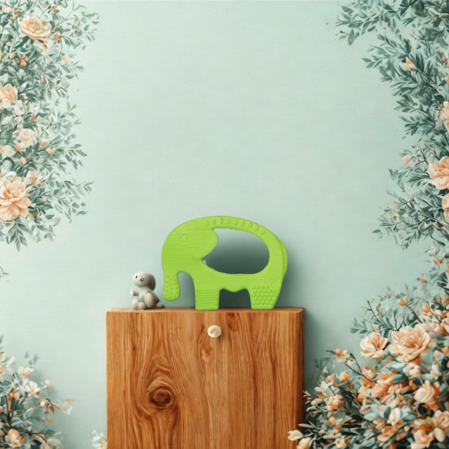 Elephant Shaped Silicon Baby Teether