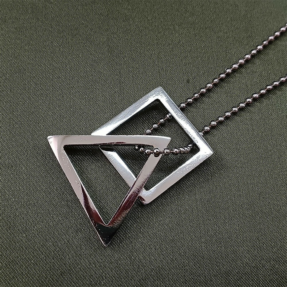 Square And Triangle Chain Pendant For Men
