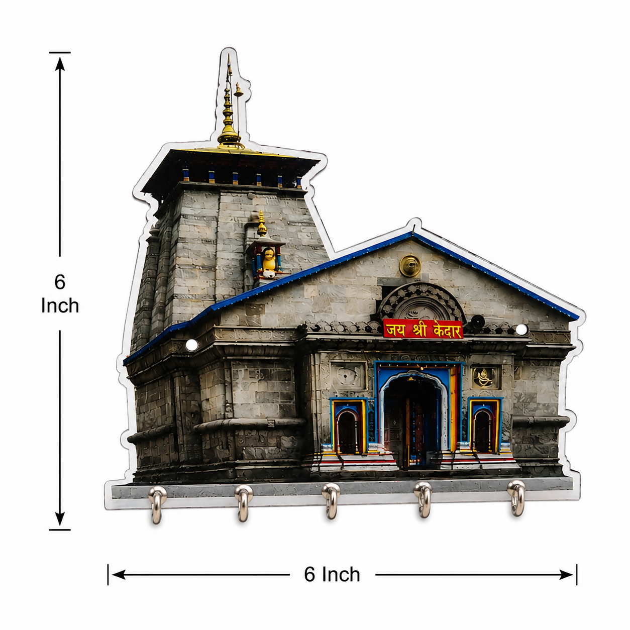 Decorative Kedarnath temple key holder for living room or entrance