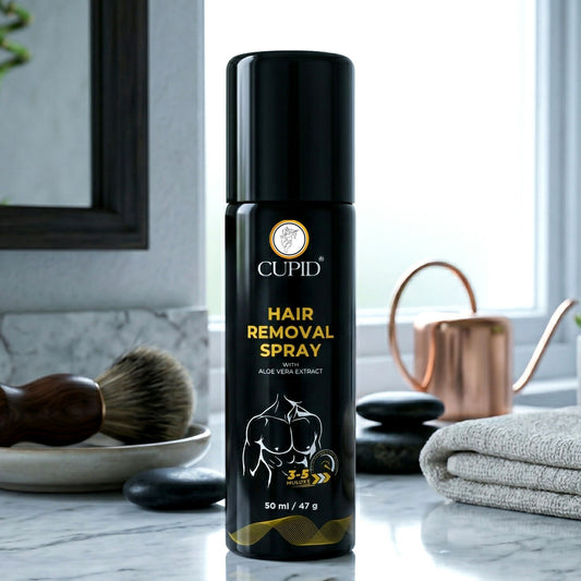 Men's Hair Removal Spray with Aloe Extract bottle front view