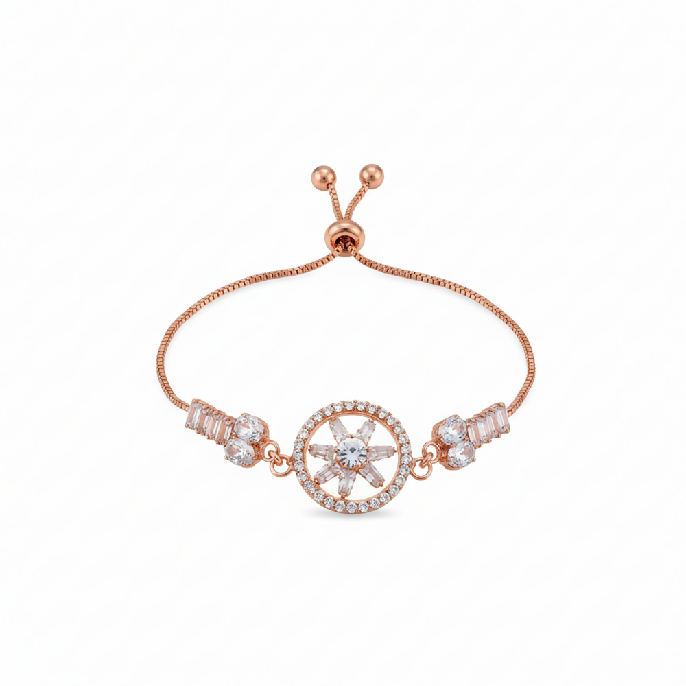 Graceful AD Bracelet with flower motif for women