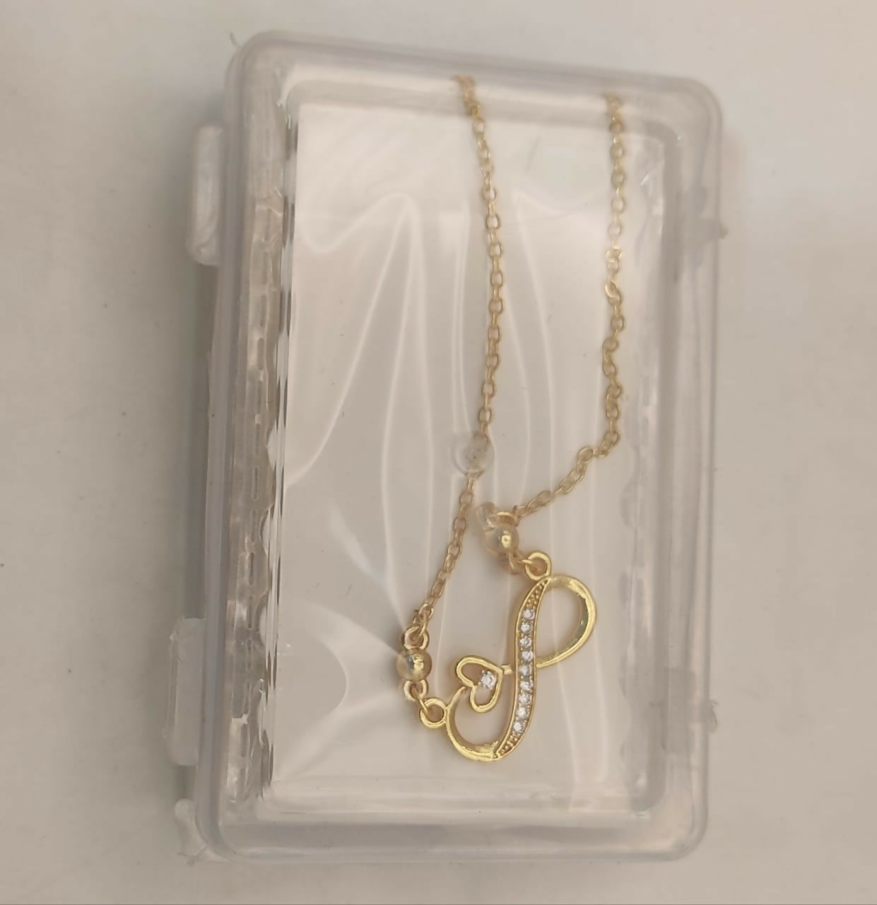 Gold Plated Heart & Infinity Necklace with AD For women and girls