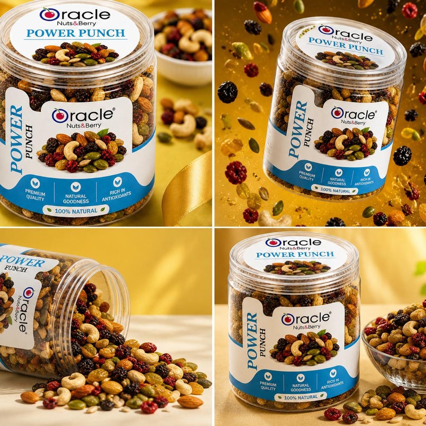 Oracle Power Punch, Crunchy Energy-Packed Nut Seed & Berry Healthy Trail Mix 150g