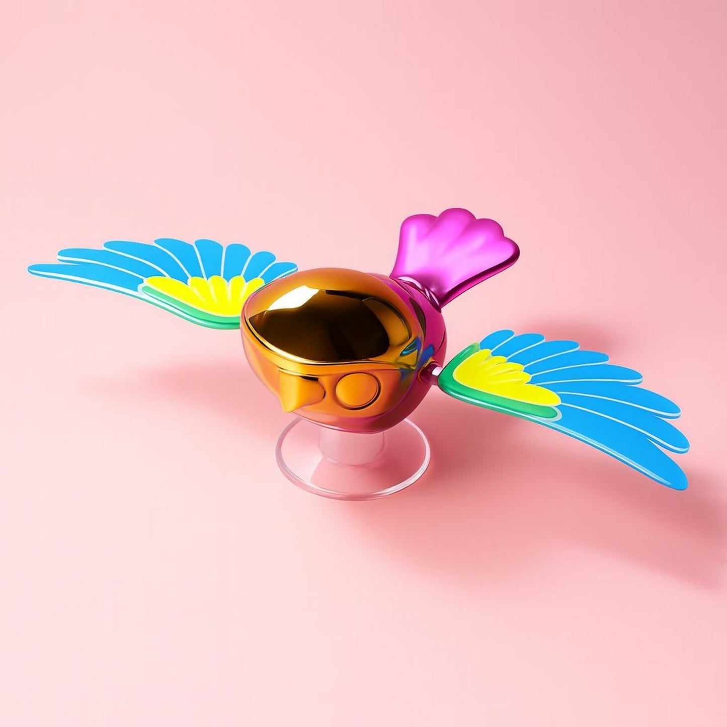 Simulated Flapping Bird Car Ornament | Creative Spinning Dashboard & Mirror Decor