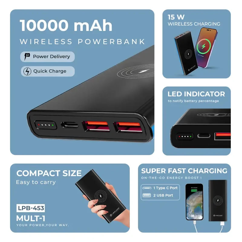 10000MAz Wireless Charging Powerbank