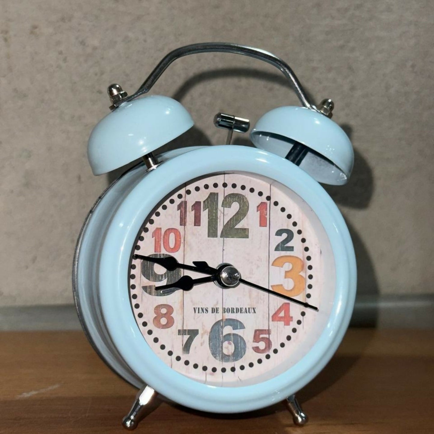 Vintage Twin Bell Alarm Clock with Loud Ringing | Retro Table Desk Clock