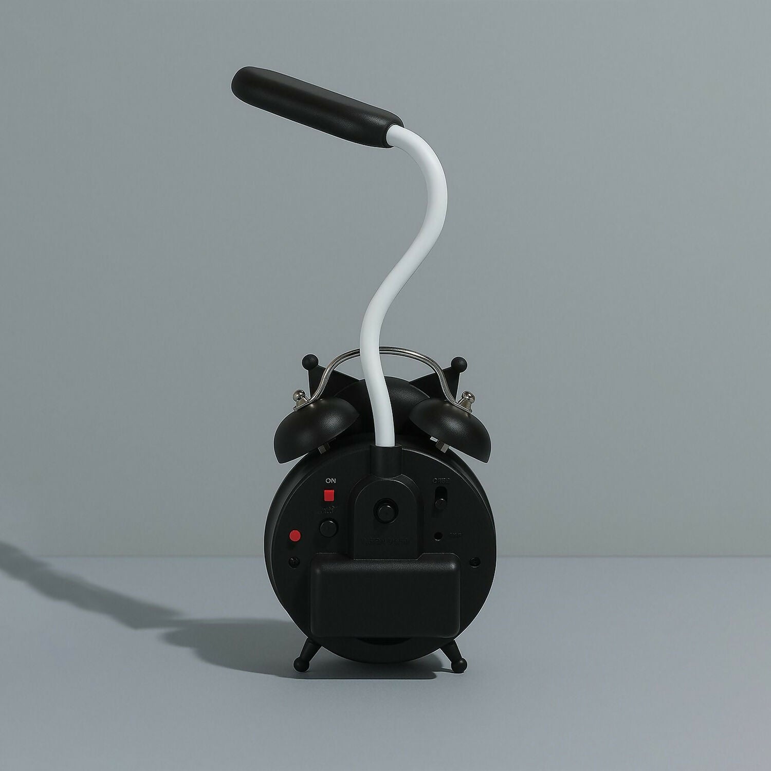 Kuromi Cartoon Character Alarm Clock with LED Night Lamp | Cute Black Bedside Table Clock with Flexible Reading Light, Loud Twin Bell Design, Battery Operated for Kids, Girls, Bedroom & Study Desk