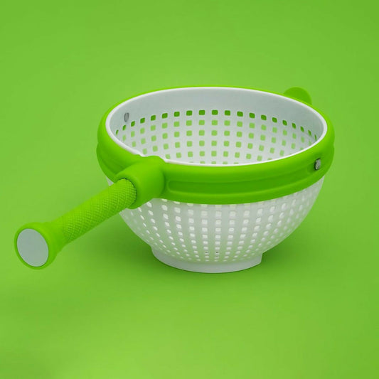 Premium 3-in-1 Salad Spinner Colander & Strainer | High-Speed Manual Spin-Dryer Basket | Large 3 Quart (12 Cup) Capacity with Non-Slip Base & Handle | Perfect for Salads, Vegetables, Fruits, Pasta | BPA-Free