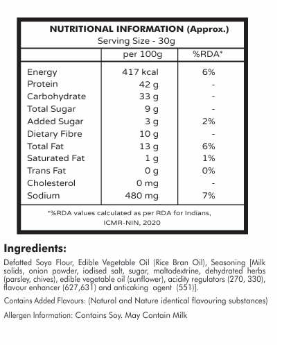 Oracle Soya Mini Cream & Onion, Crunchy Creamy High-Protein Soya Sticks Snack 120g