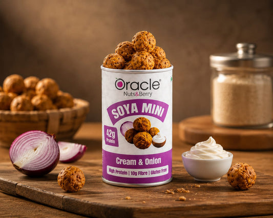 Oracle Soya Mini Cream & Onion, Crunchy Creamy High-Protein Soya Sticks Snack 120g