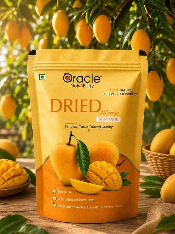 Oracle Dried Mango Slices, Sweet Chewy Naturally Dehydrated Healthy Fruit Snack 250g