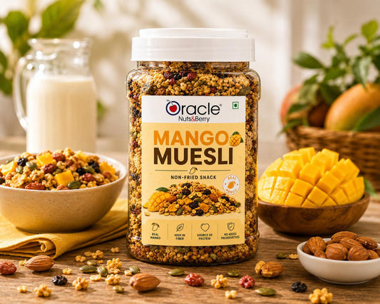 Oracle Mango Muesli, Crunchy Wholegrain Tropical Fruity Healthy Breakfast Cereal 400g