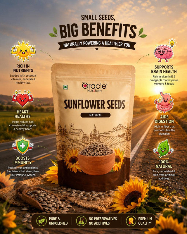 Sunflower seeds sprinkled over a salad for nutrition