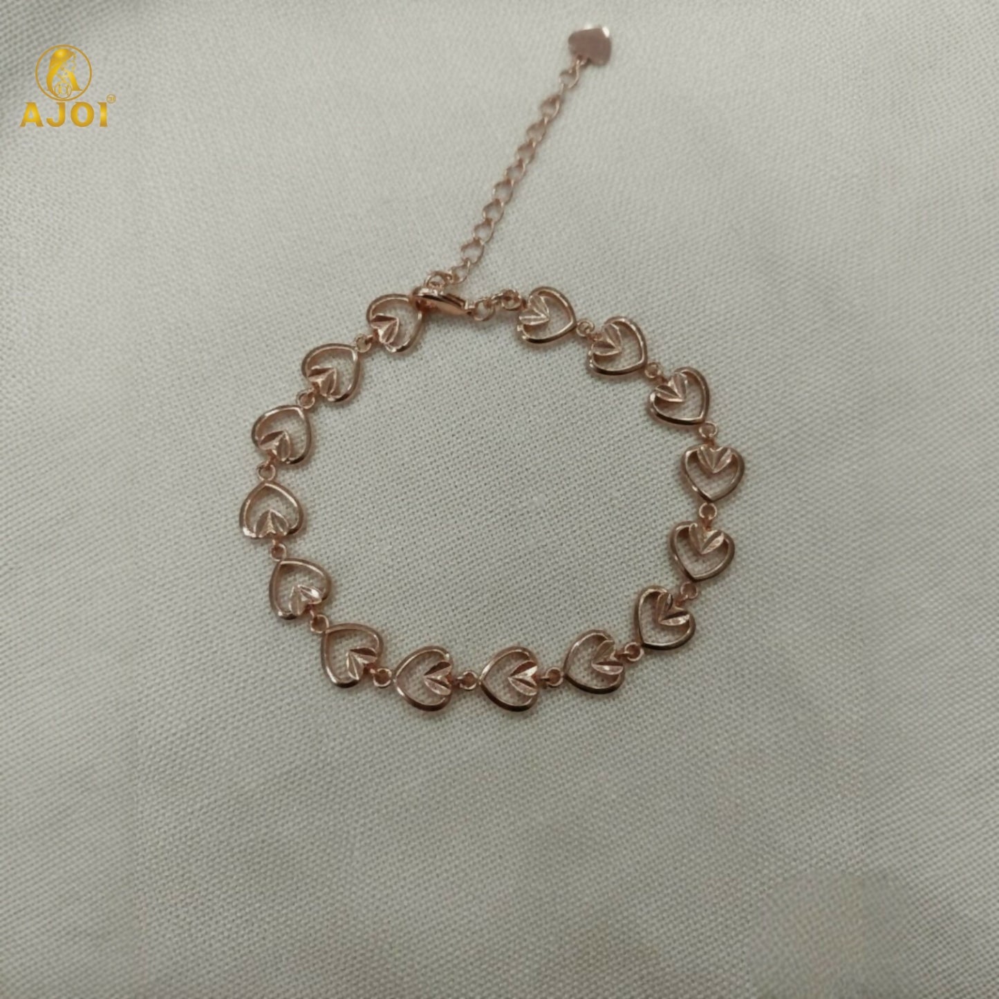 Premium gold plated heart link bracelet styled for parties and special occasions