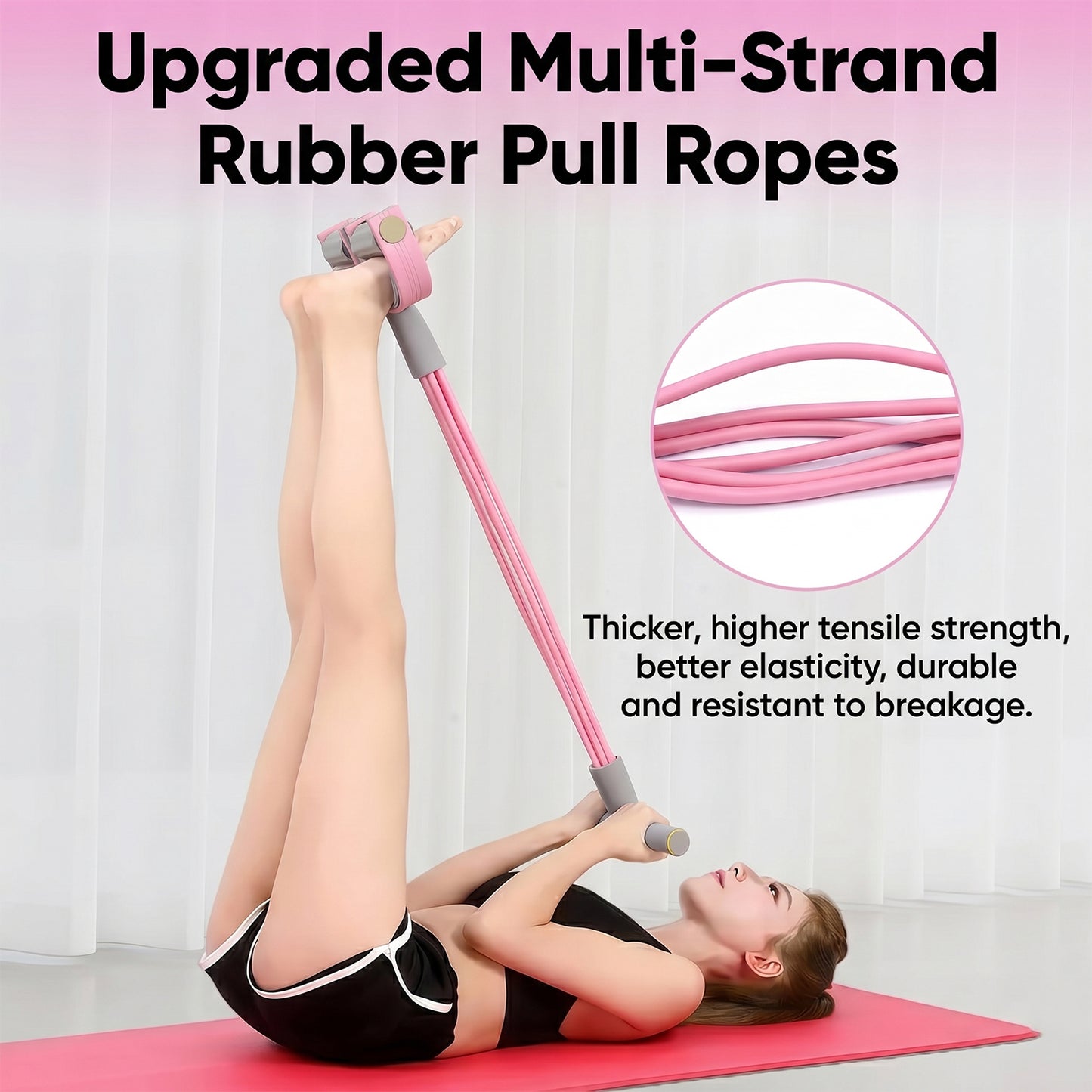 Yoga Resistance Band with Foot Pedal